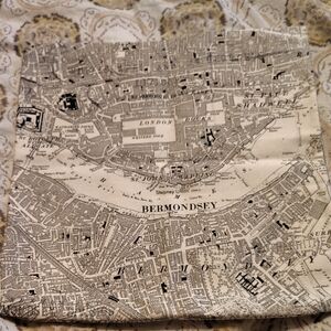 Fiona's Black and White London Map Pillow Case